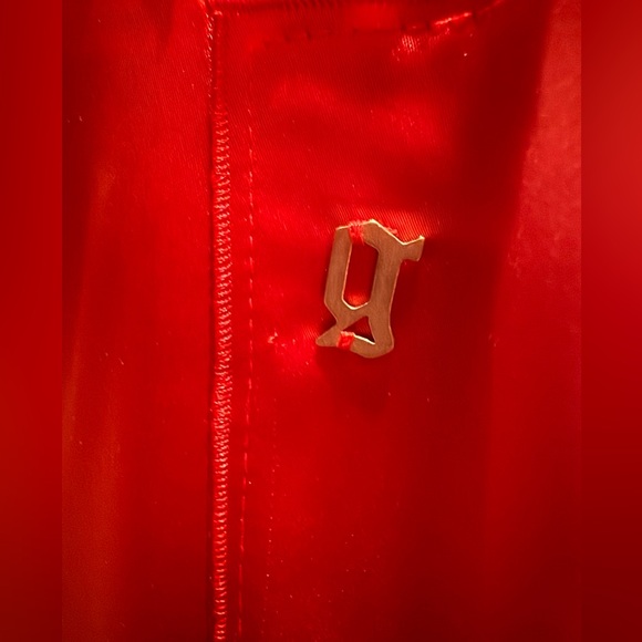 Red silk Galliano dress - Picture 3 of 7